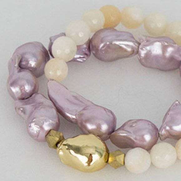 Bracelet Stretch double wrap style - Picture 2 of 3